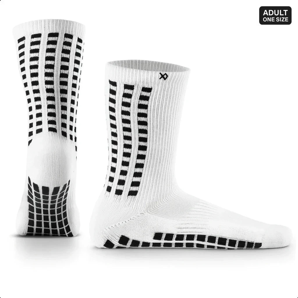 Grip Socks Football - Calf Socks - White - LUX - White / Large LUX Sports