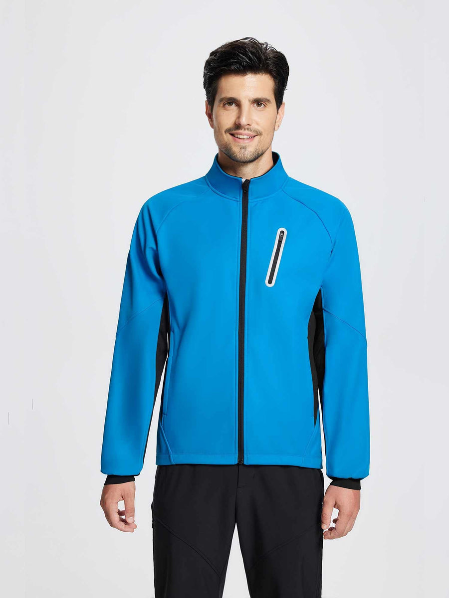Chaqueta térmica de ciclismo de punto para hombre - Azul cuarzo / 3XL