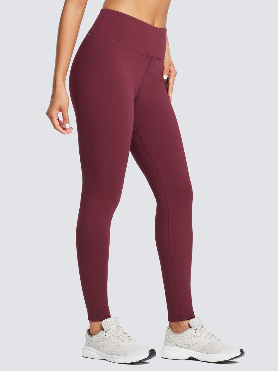 Running Fleece Waterproof Skinny Leggings - Wine Red / 3XL
