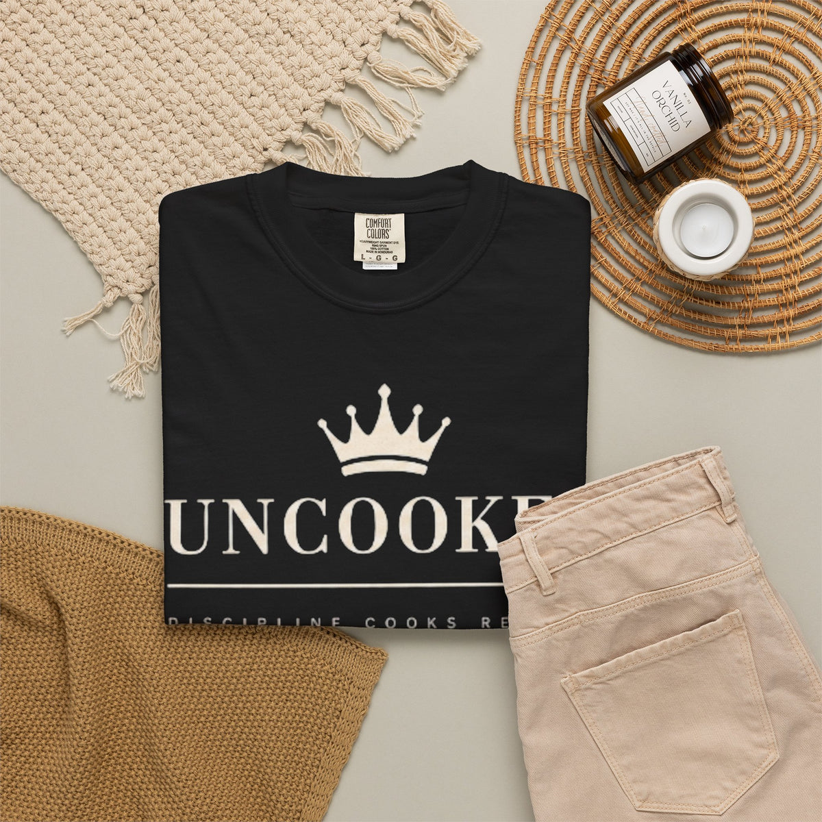 Uncooked Crown T-Shirt — Minimalist Royal Graphic Tee