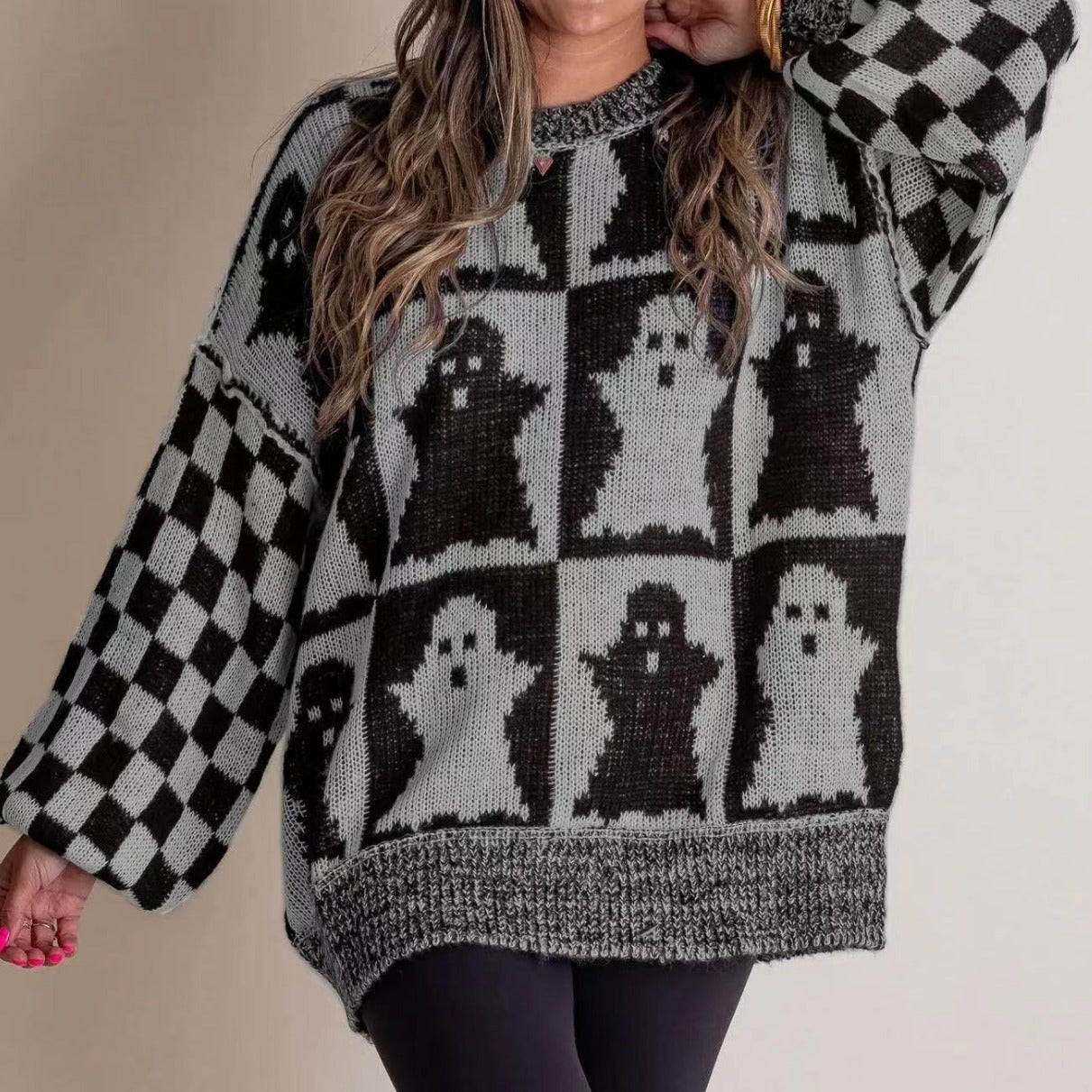 Halloween Cartoon Pumpkin Ghost Sweater