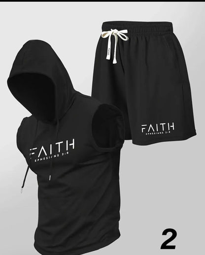 Sleeveless Hoodie + Shorts Set