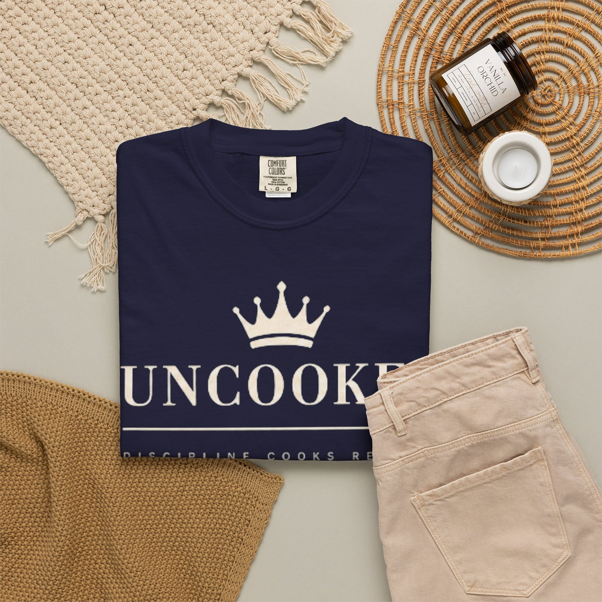 Uncooked Crown T-Shirt — Minimalist Royal Graphic Tee