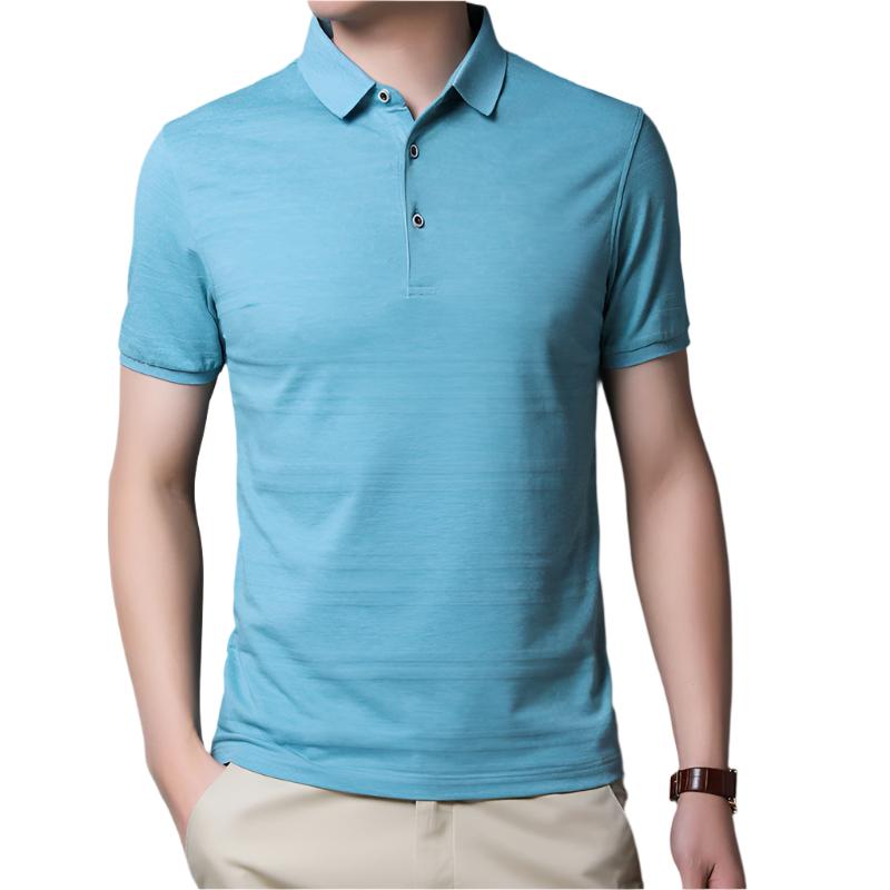 Lapel ice silk polo shirt