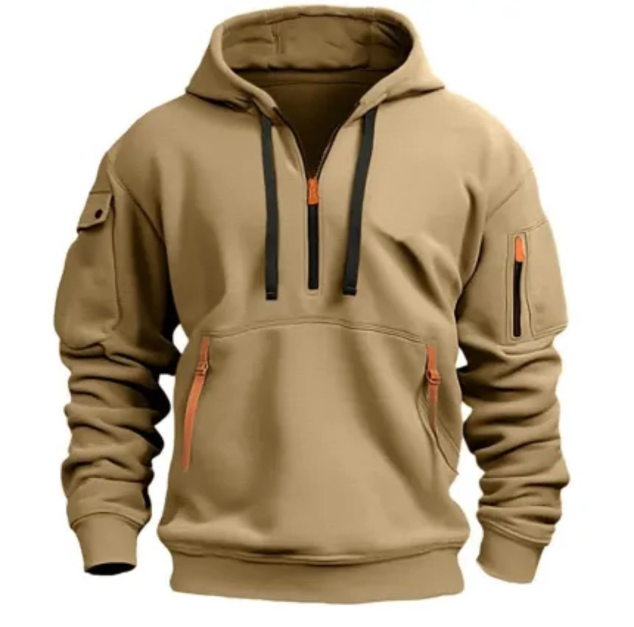 Hooded Sweatshirt Mens Loose Pullover