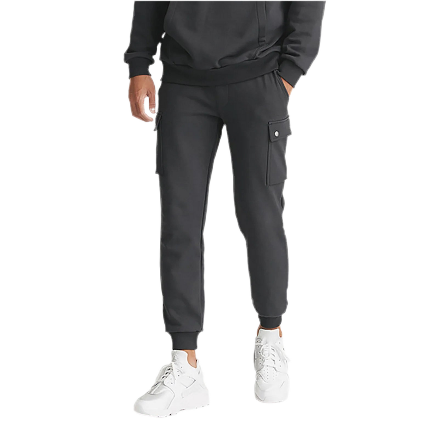 Men's Solid Color Athleisure Pocket Wide Leg And Drawstring Pants Tech Mens Pants