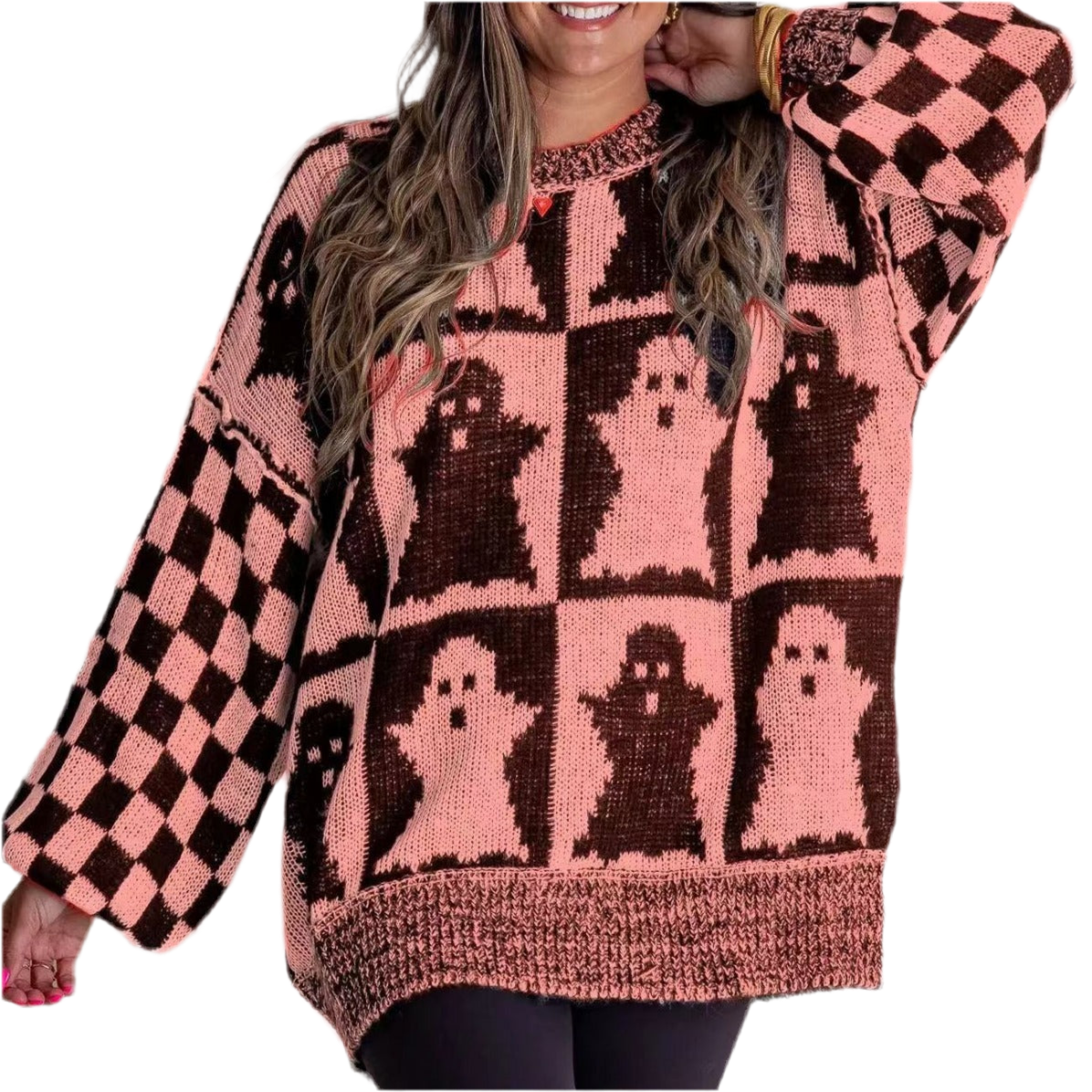 Halloween Cartoon Pumpkin Ghost Sweater