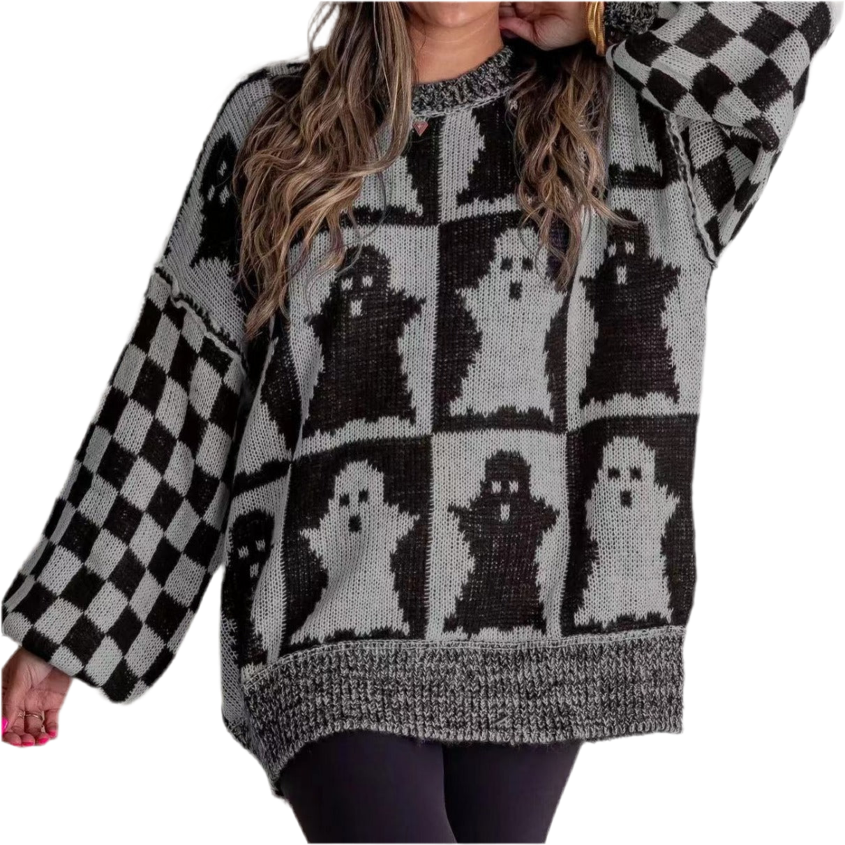 Halloween Cartoon Pumpkin Ghost Sweater