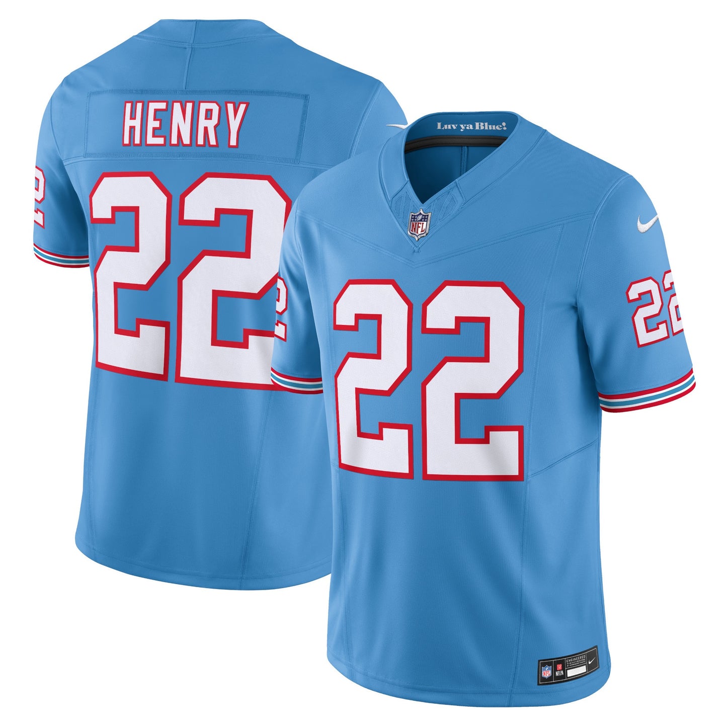 King Henry Huston Oilers Authentic Throwback Jersey