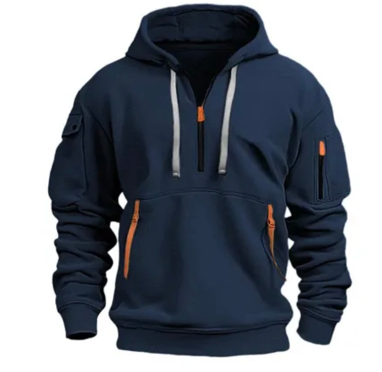 Hooded Sweatshirt Mens Loose Pullover