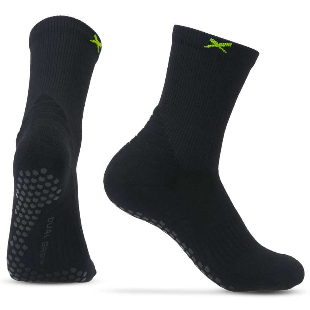 Grip Socks Pickleball - Calf Socks - Black - LUX LUX Sports