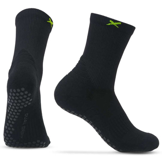 Grip Socks Pickleball - Calf Socks - Black - LUX LUX Sports