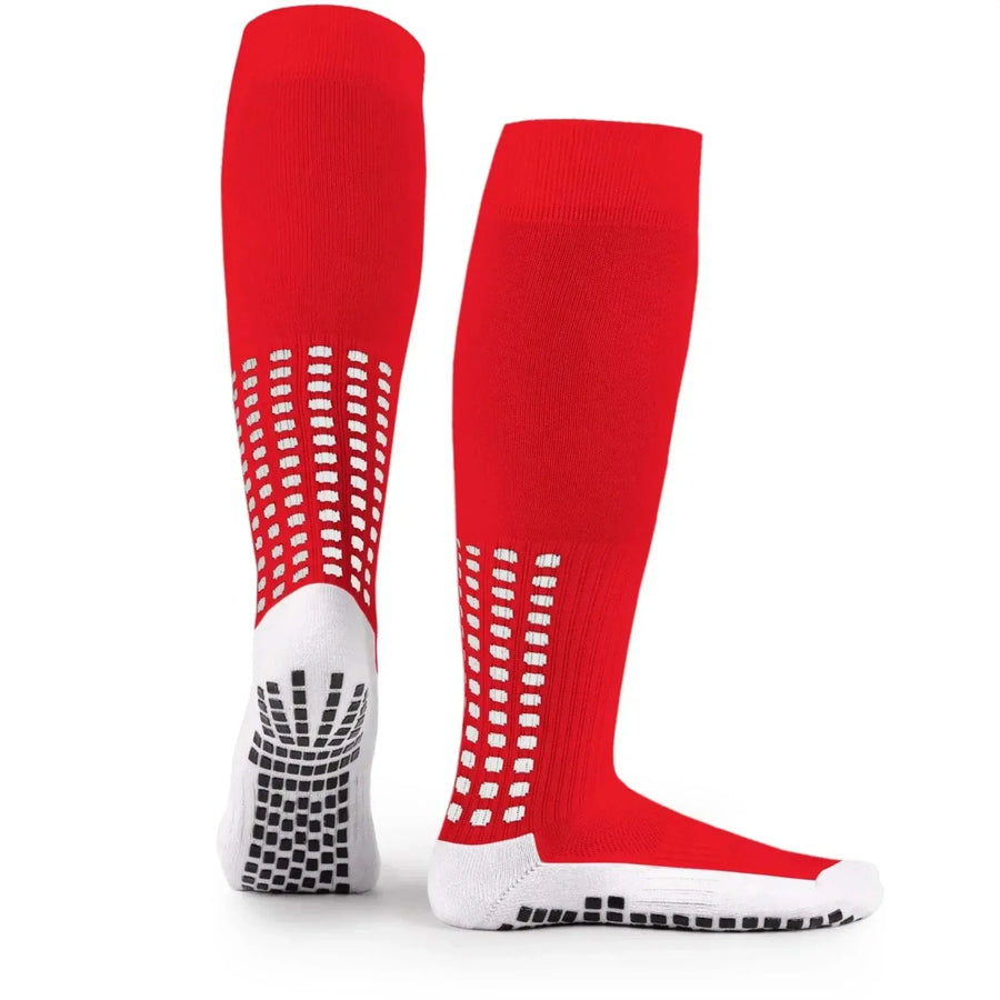 Grip Socks Football Knee Socks - Red - LUX