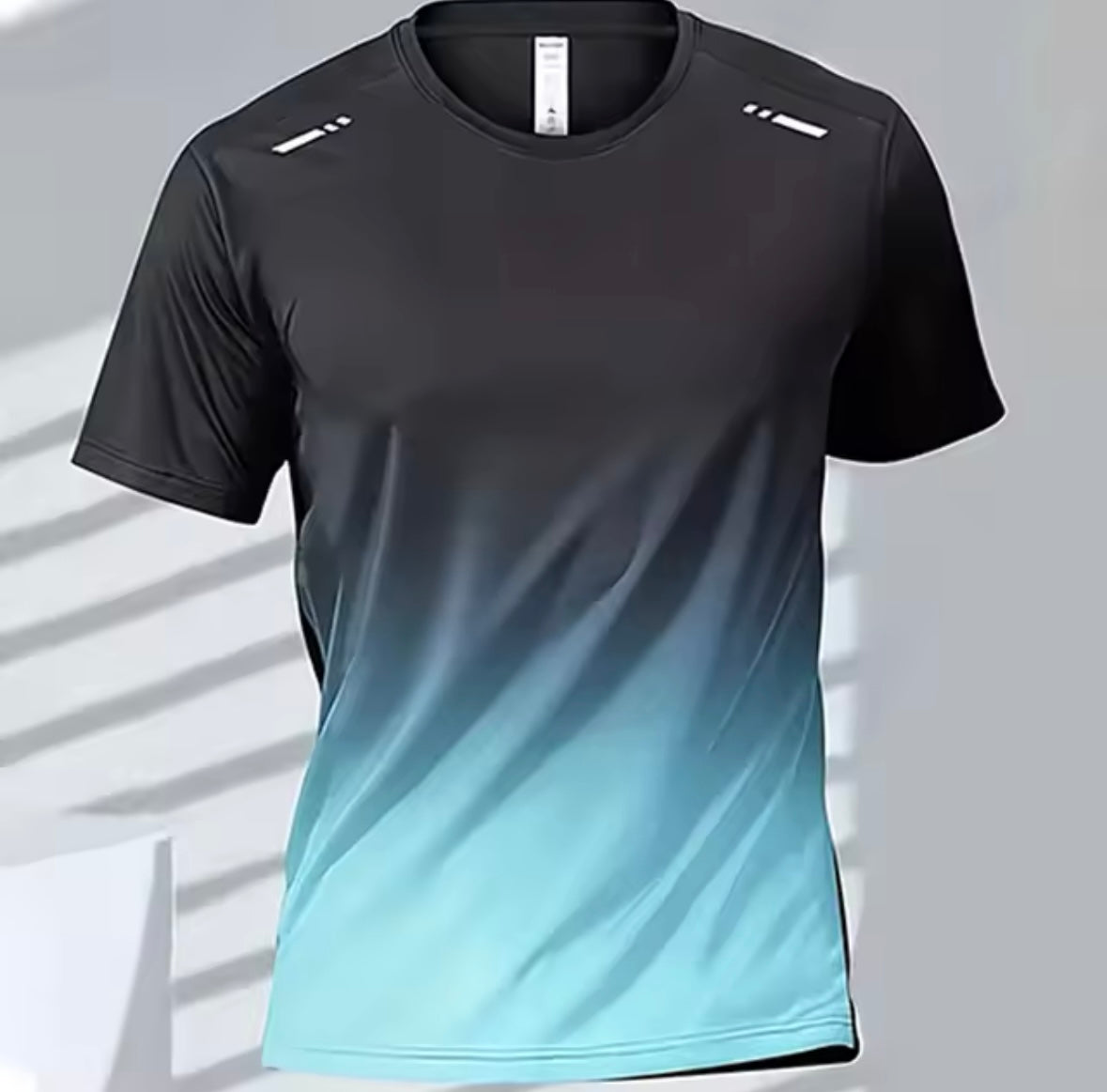 Men's T-shirts Sports Running T-shirt Quick-drying Gradient Short Sleeve