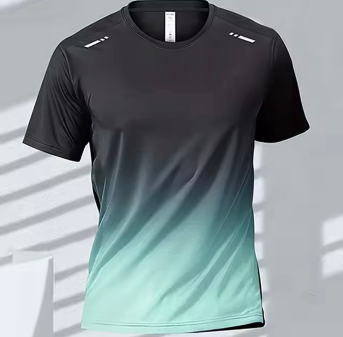 Men's T-shirts Sports Running T-shirt Quick-drying Gradient Short Sleeve