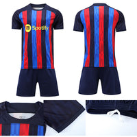 2022- Season Messi 10# 30# Soccer Football Jersey Men Kids Soccer Wear Uniform Soccer Jersey Set
