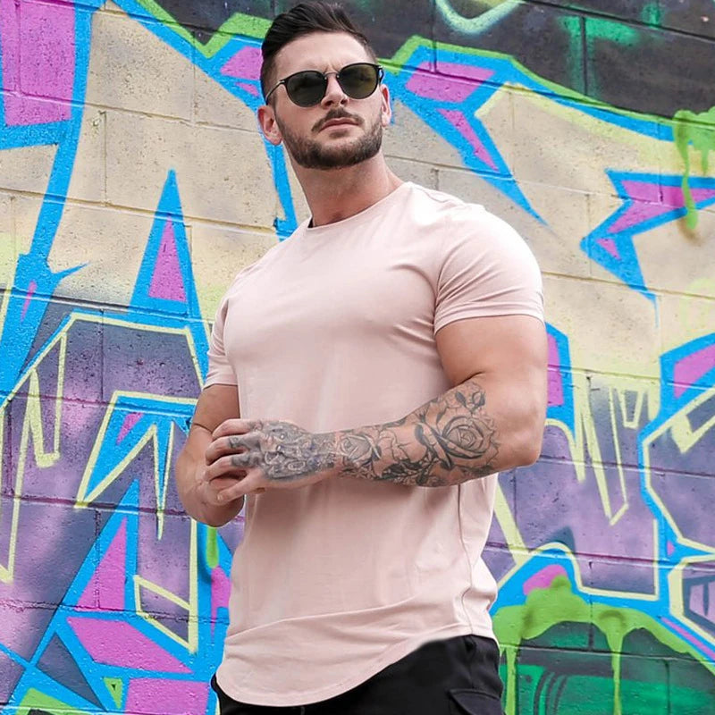 Muscle Summer Men's Athleisure Workout short sleeve T-shirt