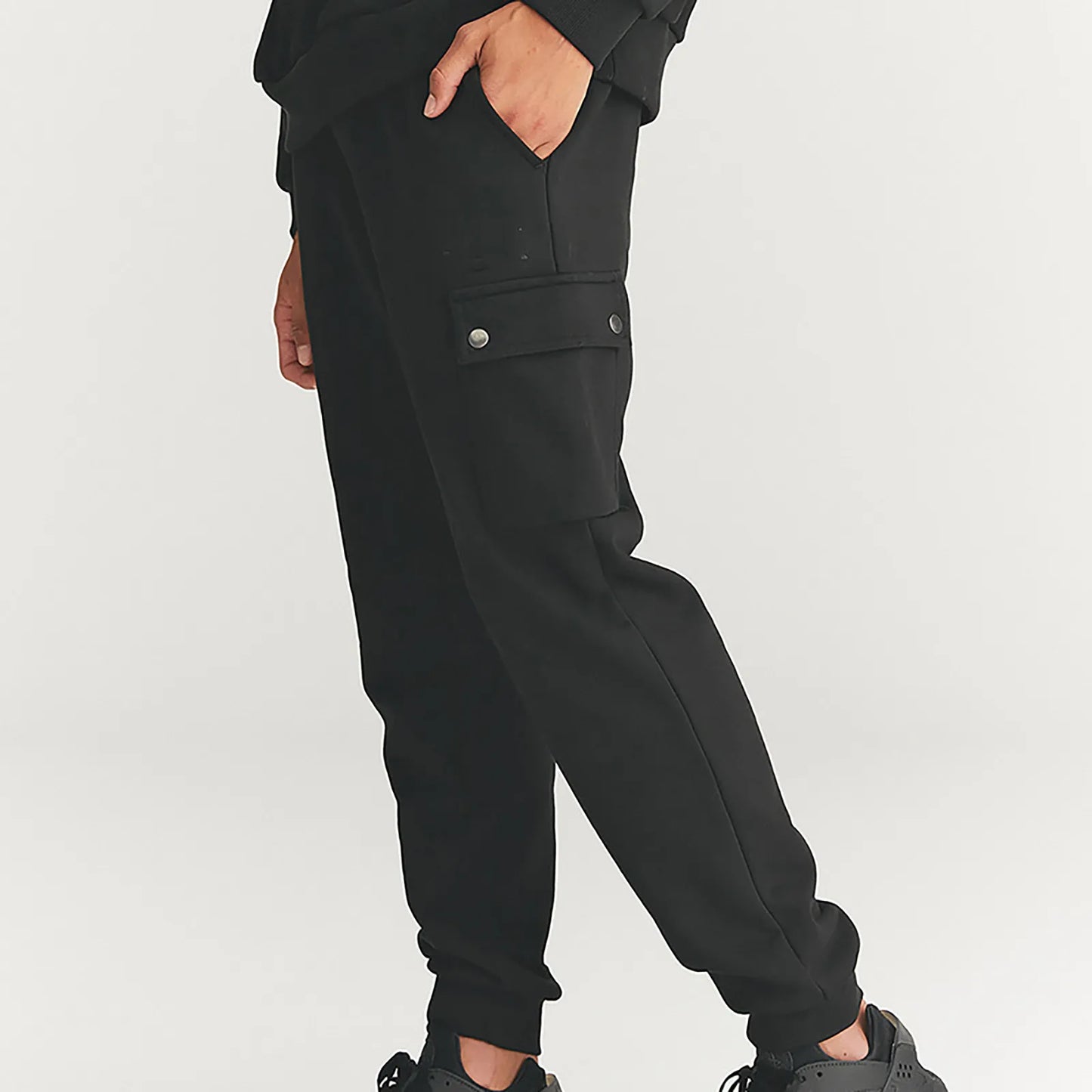 Men's Solid Color Athleisure Pocket Wide Leg And Drawstring Pants Tech Mens Pants