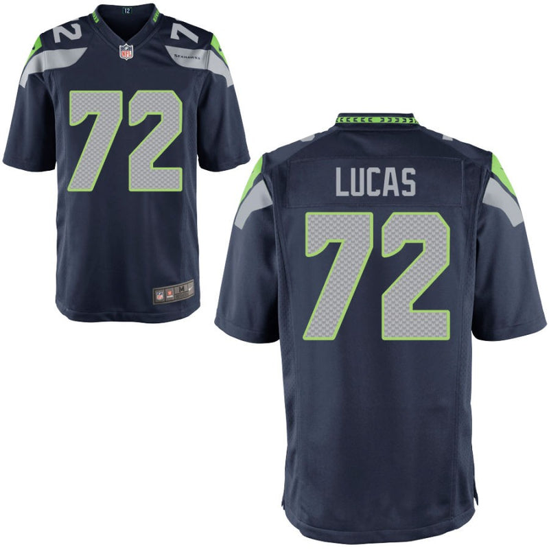 Abraham Lucas Youth Nike College Navy Seattle Seahawks Custom Game Jersey