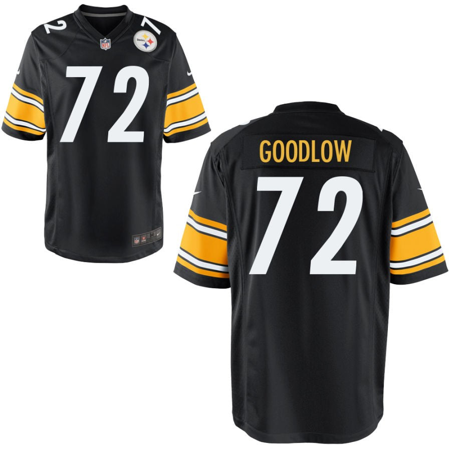 Anthony Goodlow Youth Nike Black Pittsburgh Steelers Custom Game Jersey