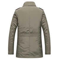 Autumn And Winter New Mid-length Jacket Men's Windproof Casual Oversized Loose