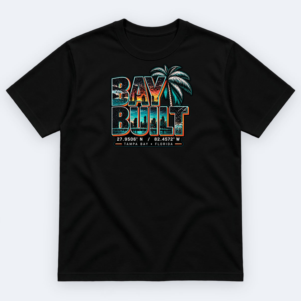 Bay Built Tee — Tampa Bay, Florida — Black