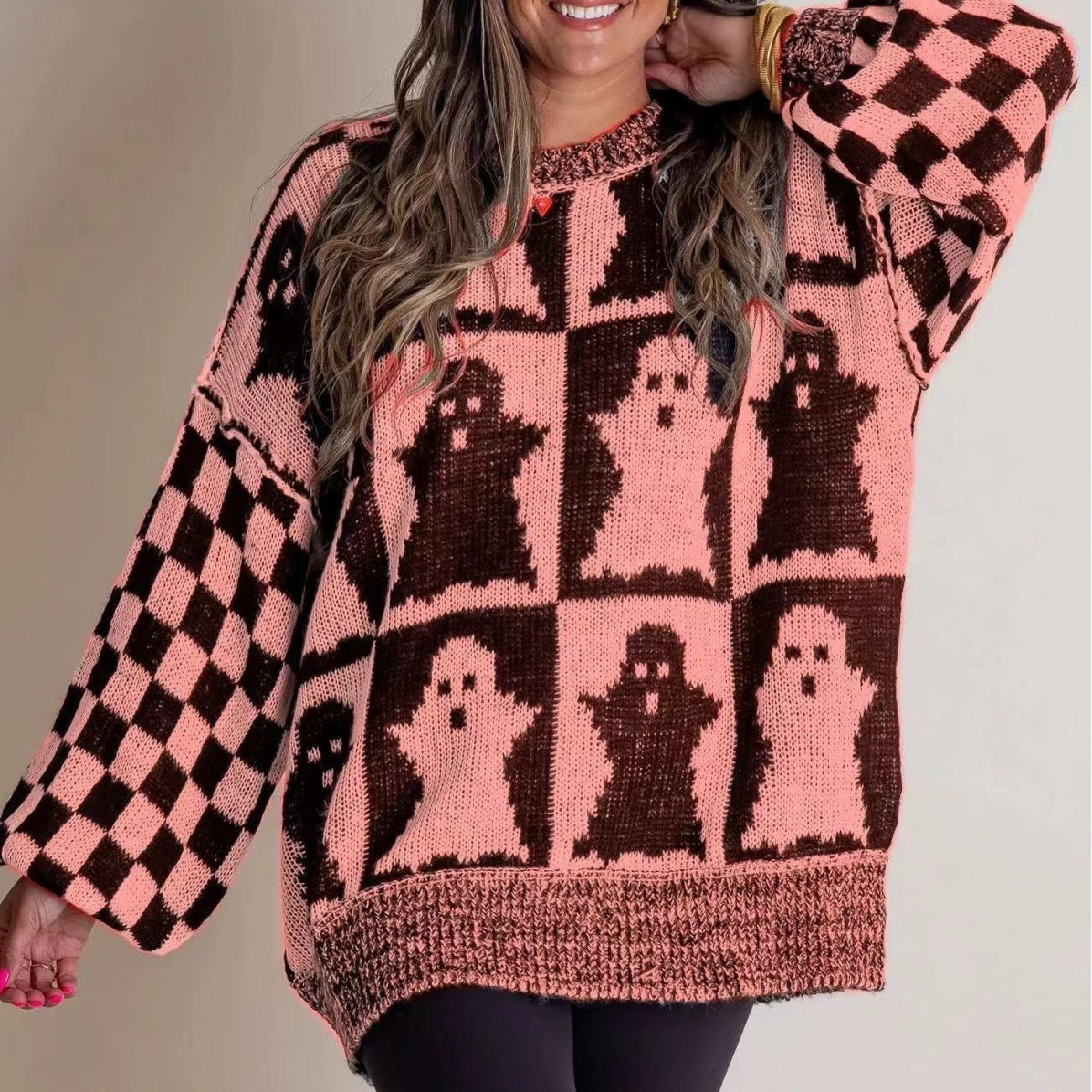 Halloween Cartoon Pumpkin Ghost Sweater