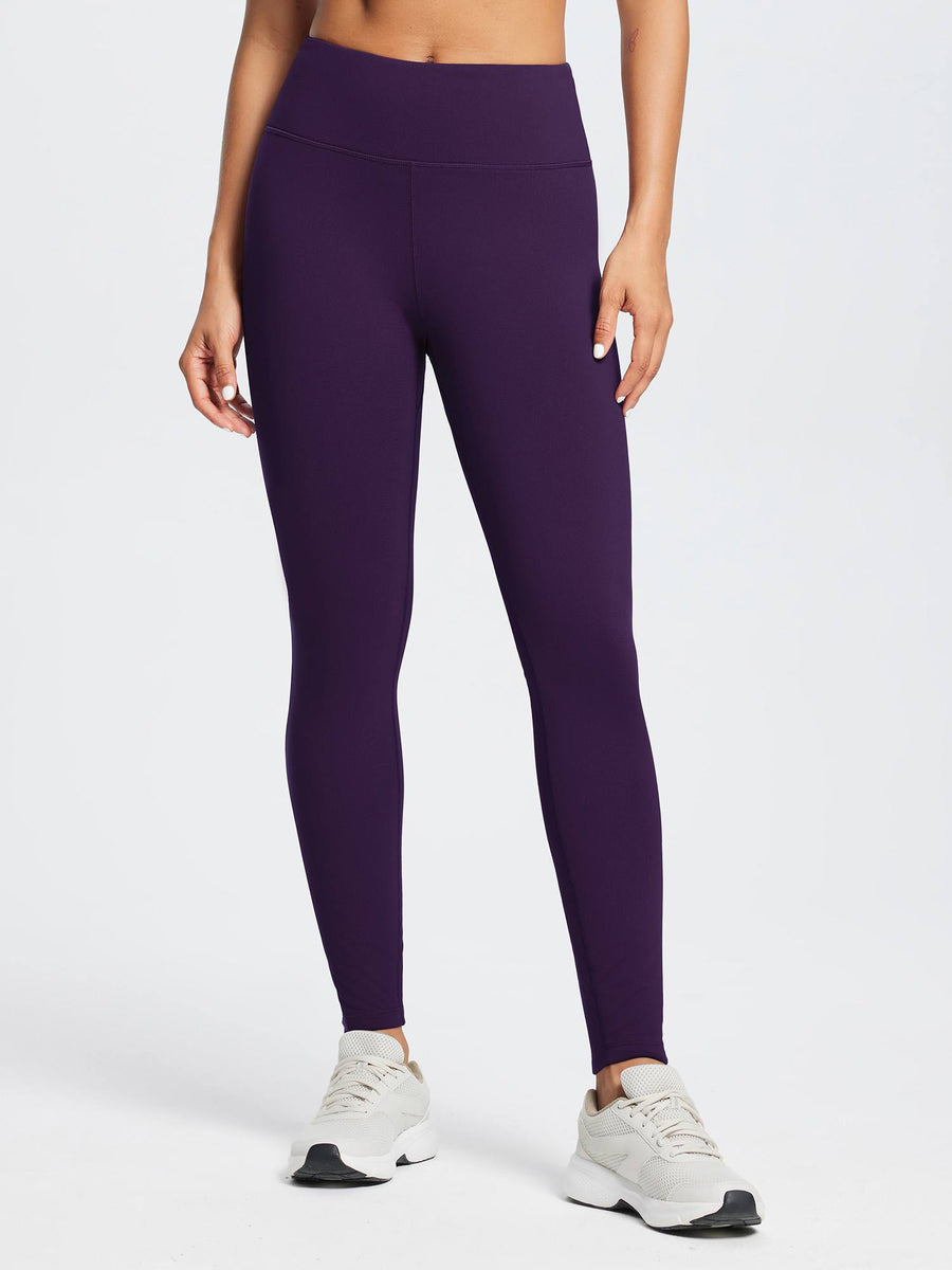 Running Fleece Waterproof Skinny Leggings - Dark Purple / 3XL