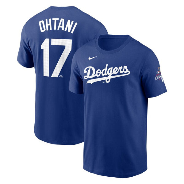 Men's Nike Shohei Ohtani Royal Los Angeles Dodgers 2024 World Series Champions T-Shirt