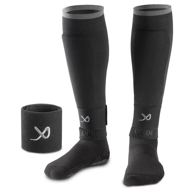 Football Sleeves - Black - LUX - Black / Small