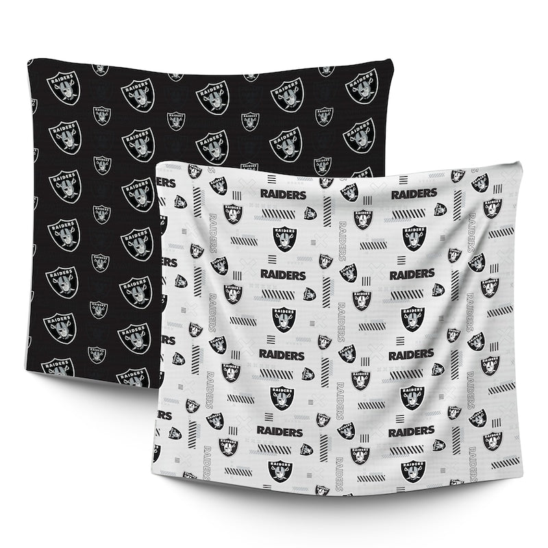 Infant Pegasus  Las Vegas Raiders 47" x 47" Home & Away Two-Piece Muslin Blanket Set