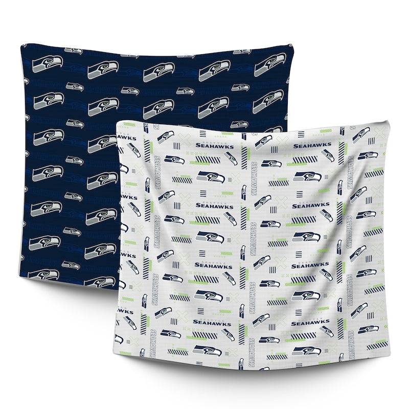 Infant Pegasus  Seattle Seahawks 47" x 47" Home & Away Two-Piece Muslin Blanket Set