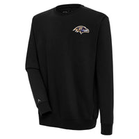 Men's Antigua  Black Baltimore Ravens Victory Pullover Sweatshirt