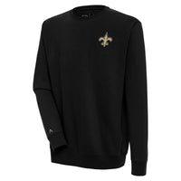 Men's Antigua  Black New Orleans Saints Victory Pullover Sweatshirt