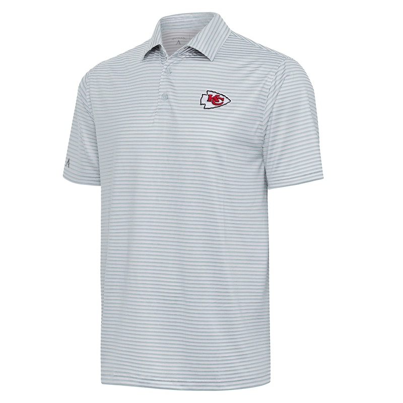 Men's Antigua  Gray Kansas City Chiefs Skills Polo