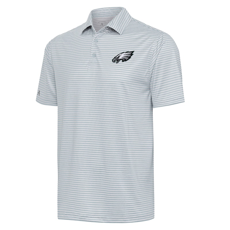 Men's Antigua  Gray Philadelphia Eagles Skills Polo