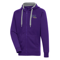 Men's Antigua  Purple Baltimore Ravens Victory Full-Zip Hoodie