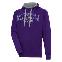 Men's Antigua  Purple Baltimore Ravens Victory Pullover Hoodie