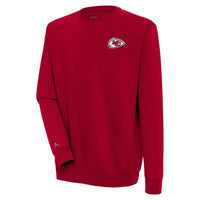 Men's Antigua  Red Kansas City Chiefs Victory Pullover Sweatshirt