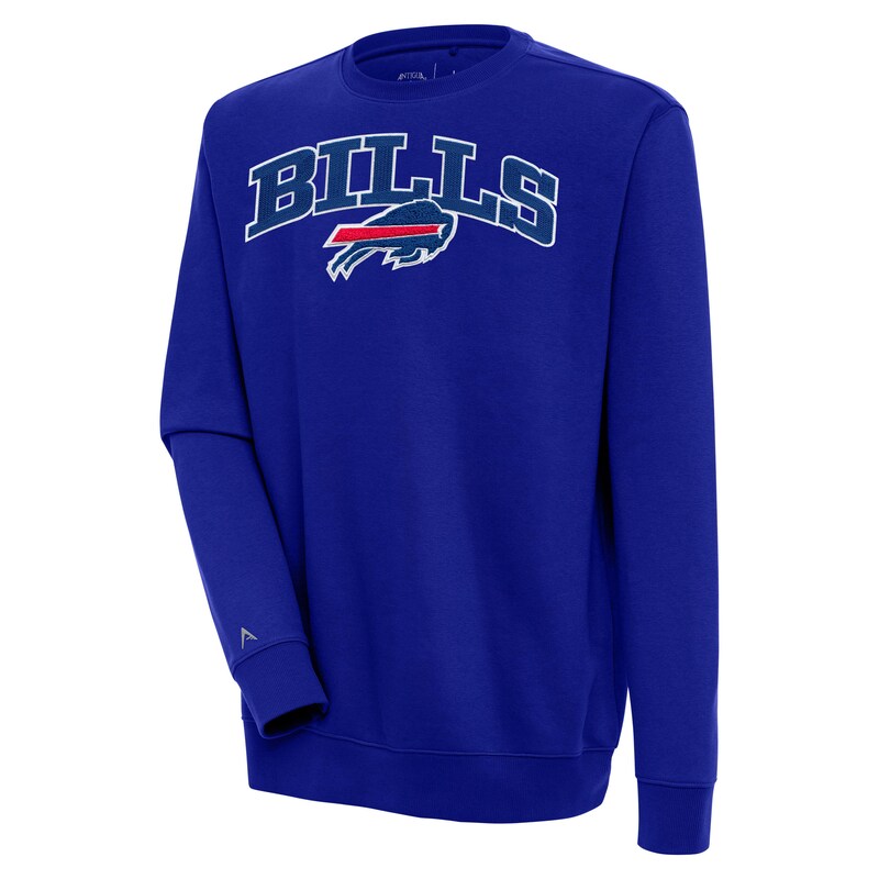 Men's Antigua  Royal Buffalo Bills Victory Chenille Pullover Sweatshirt