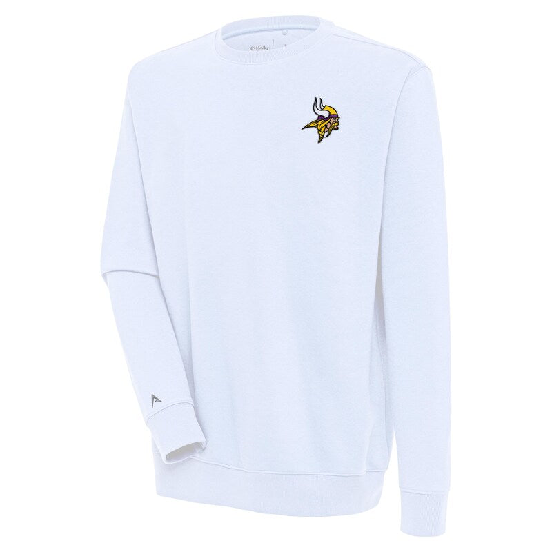Men's Antigua  White Minnesota Vikings Victory Pullover Sweatshirt