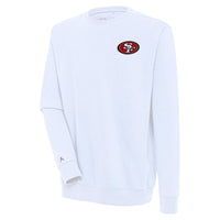 Men's Antigua  White San Francisco 49ers Victory Pullover Sweatshirt