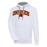 Men's Antigua  White Washington Commanders Victory Pullover Hoodie