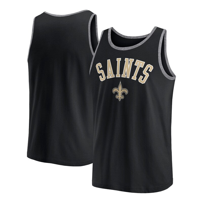 Men's Fanatics Black New Orleans Saints Bet Tank Top
