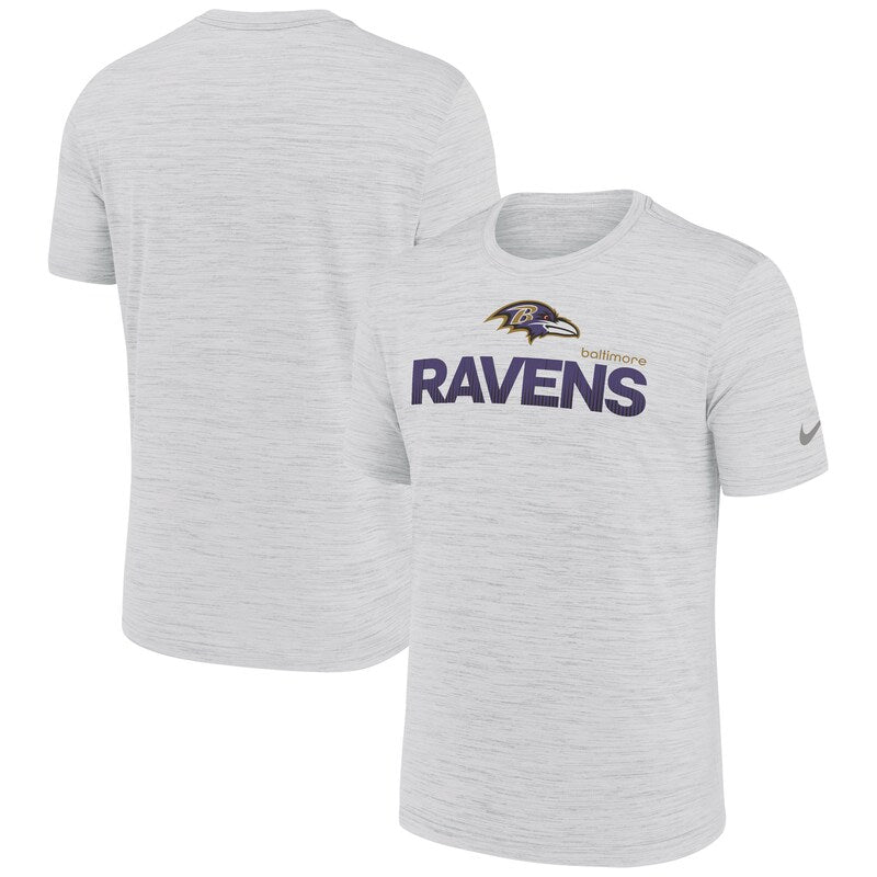 Men's Nike Ash Baltimore Ravens Blitz Velocity Modern Dri-FIT T-Shirt