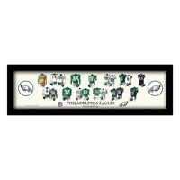 Philadelphia Eagles 8" x 26" Framed Art Uniform Heritage Print