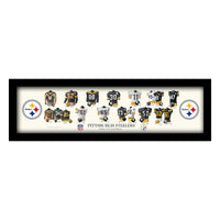 Pittsburgh Steelers 8" x 26" Framed Art Uniform Heritage Print