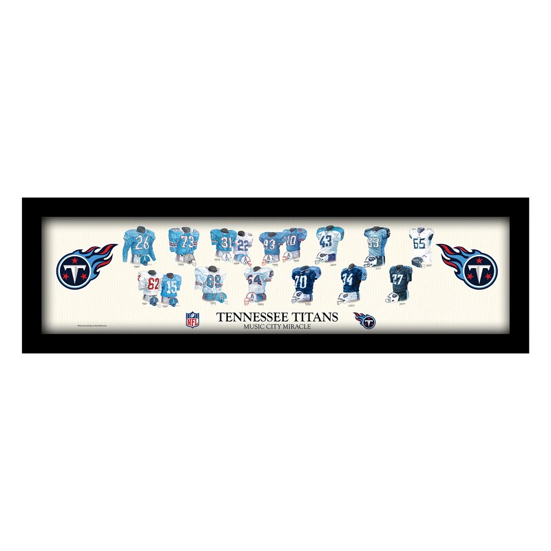Tennessee Titans 8" x 26" Framed Art Uniform Heritage Print