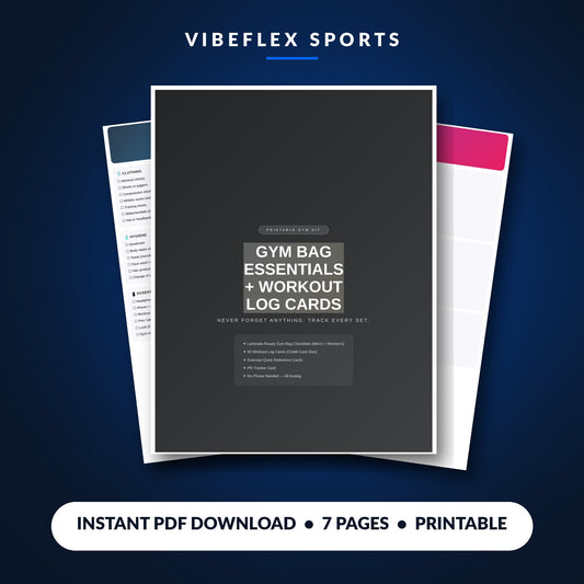 Gym Bag Checklist + Workout Log Cards — PDF cover