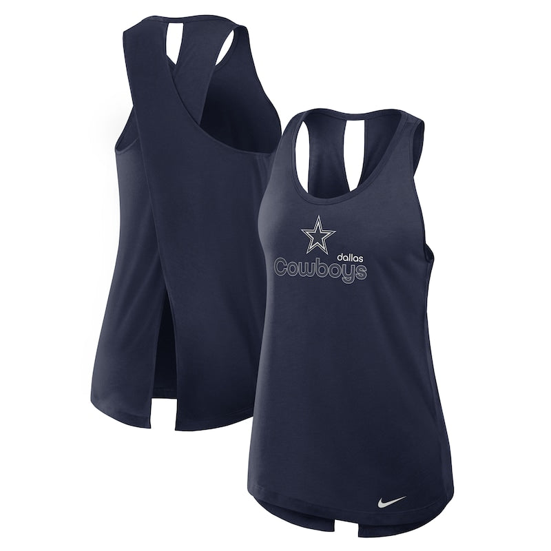 Women's Nike Navy Dallas Cowboys Plus Size Performance Tank Top